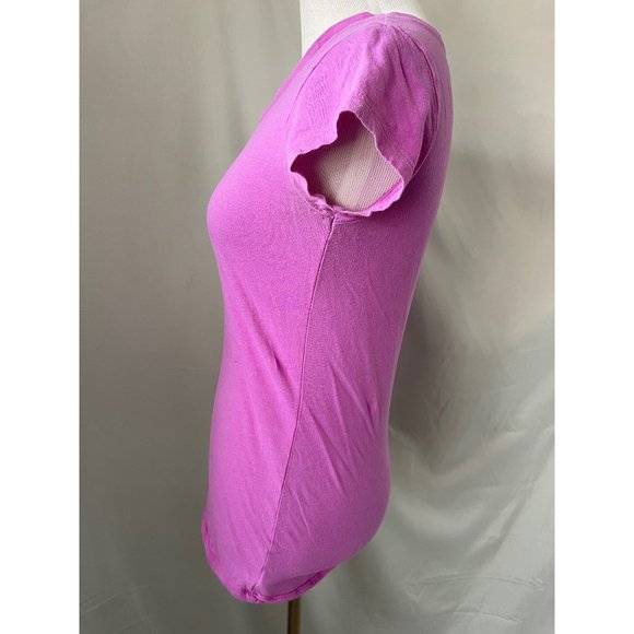 OP Pinkish-Purple Cap Sleeve V-Neck Tee - Picture 7 of 9